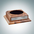 Optional Walnut Wood Base with Personalized Silver Plate - Small
